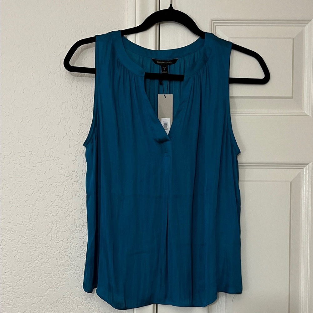 Banana Republic Teal Sleeveless Blouse